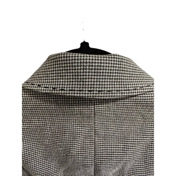 👗 2/$30 👗 Gray Houndstooth Blazer Jacket Sz 10 With Flower Accent - Picture 10 of 10